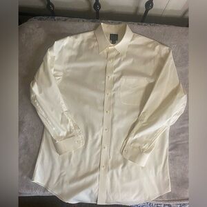 Jos. A. Banks very light yellow Dress Shirt, no size, but equivalent to XL